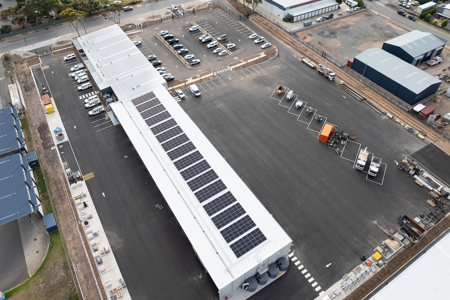 An aerial overview of the new Seaford depot